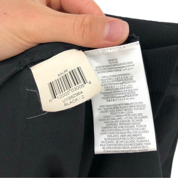 BCBGMAXAZRIA Kauri One Shoulder Cutout Gown Black 2 - Picture 8 of 14